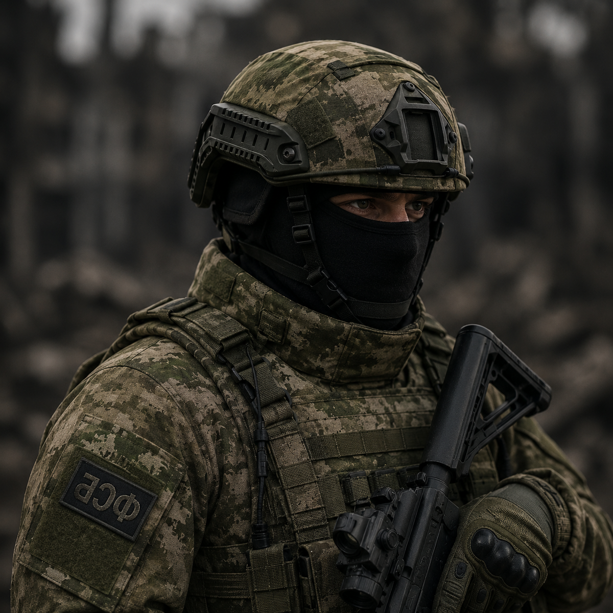 Ratnik-style replica combat gear set for airsoft players